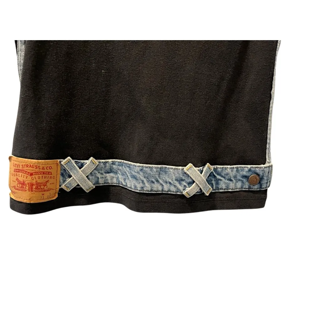 Vintage Levi Strauss Short Sleeve Crew Neck T-Shirt Size Small Casual Rare Black - Image 3