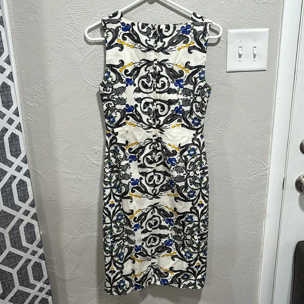 Peony For Anthropologie Celine Mykonos Print Boat Neck Dress Size 4 NWT - Image 4