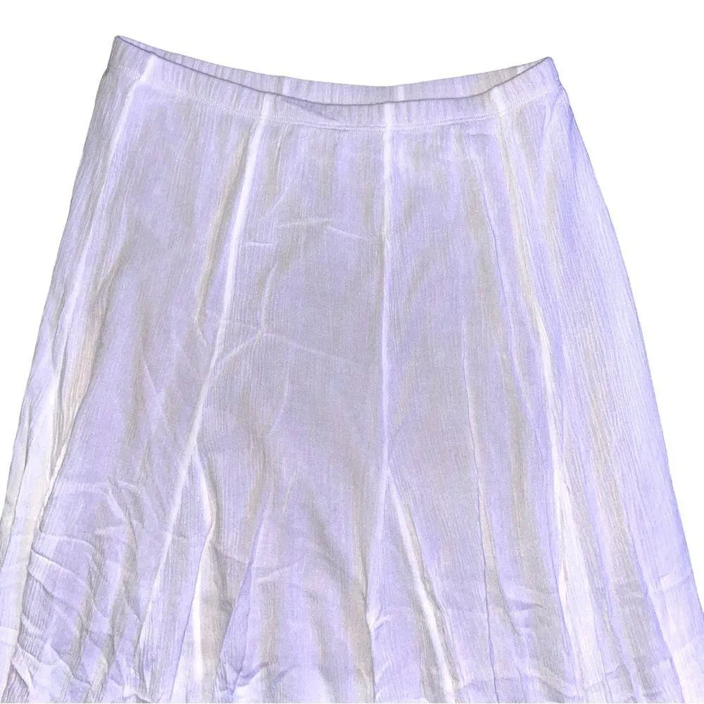 Karen Kane White Tiered Maxi Skirt Women Medium Festival Cottagecore Whimsy Boho - Image 4