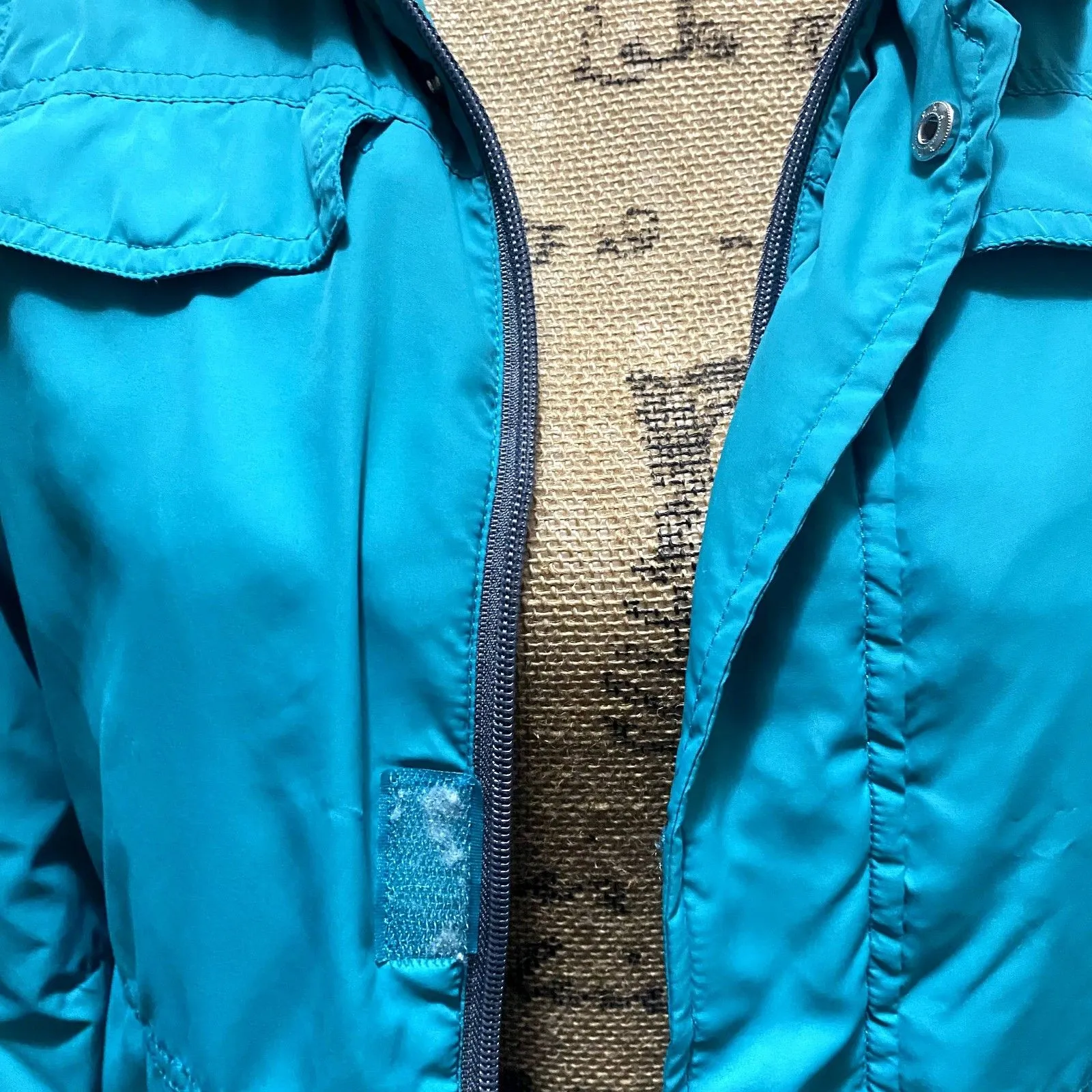 Billabong Ramos Insulated Jacket Zip Teal Hooded Lightweight Womens Size‎ Small - Image 3