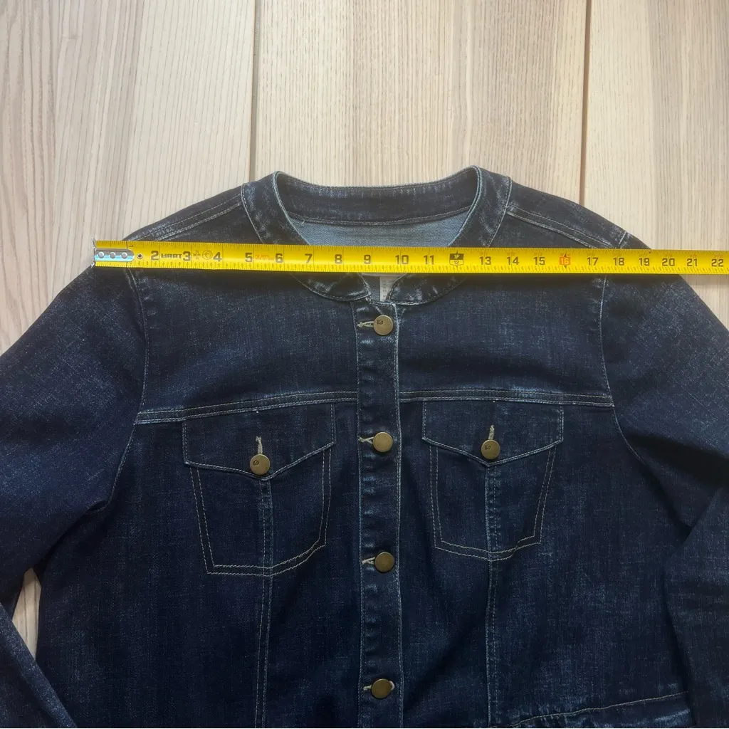 LOGO by Lori Goldstein Dark Blue Jean Jacket plus size 22 W - Image 8