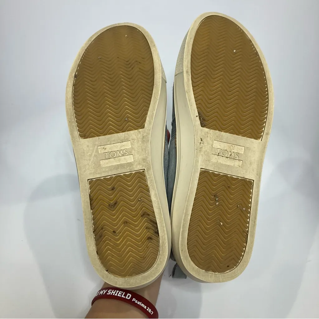 Toms Bryce blue‎ suede sneakers boots shooties casual women’s size 9 casual - Image 7