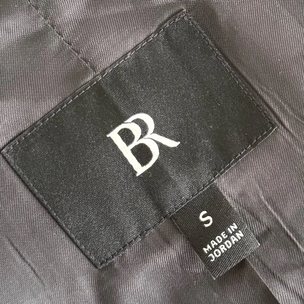 Banana Republic Olinda Oversized Italian Herringbone Blazer Grey Sz S - Image 12