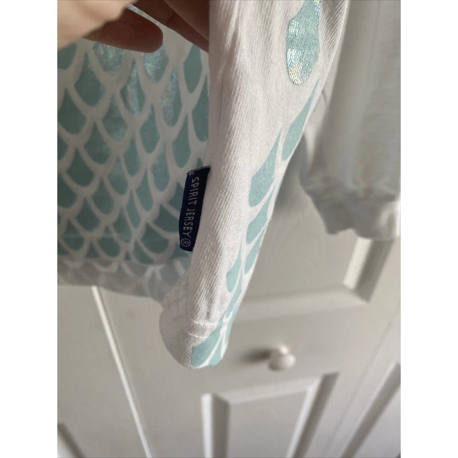 Spirit Jersey Mermaid Shirt Womens Medium Oversized Relax Graphic Long Sleeve - Image 5