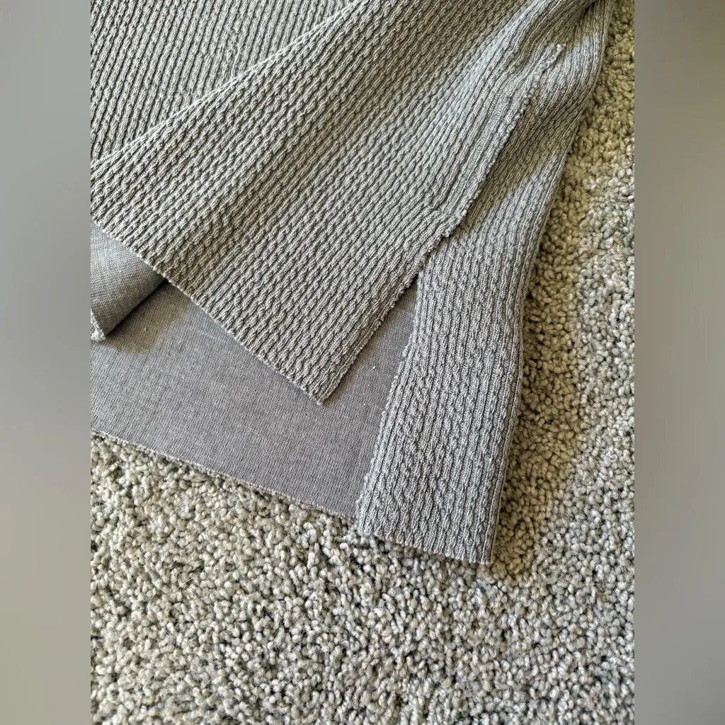 Aerie Wonder Textured V-Neck Pullover Sweatshirt Size XS Gray Loungewear Causal - Image 6