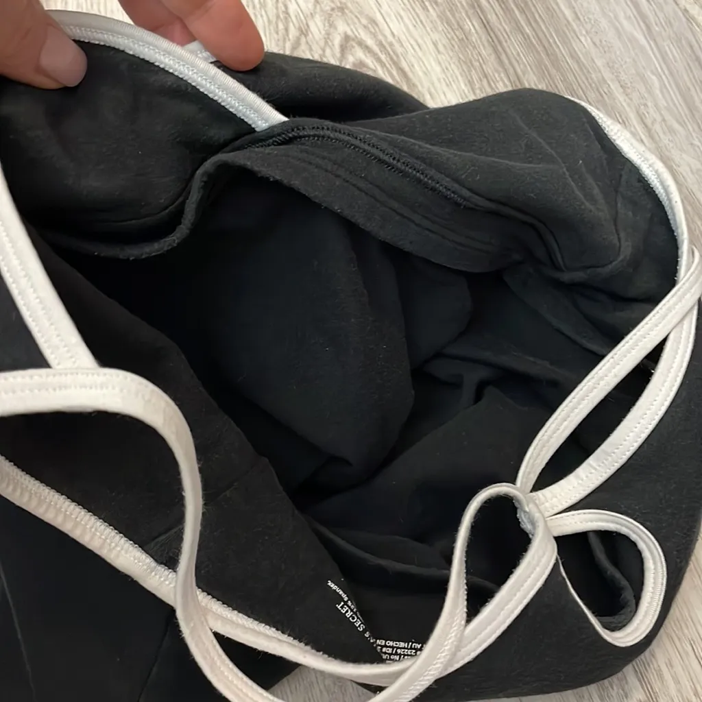 VSX Sexy Sport Made Sexy By Victoria's Secret Black with White Tank Top Small - Image 9