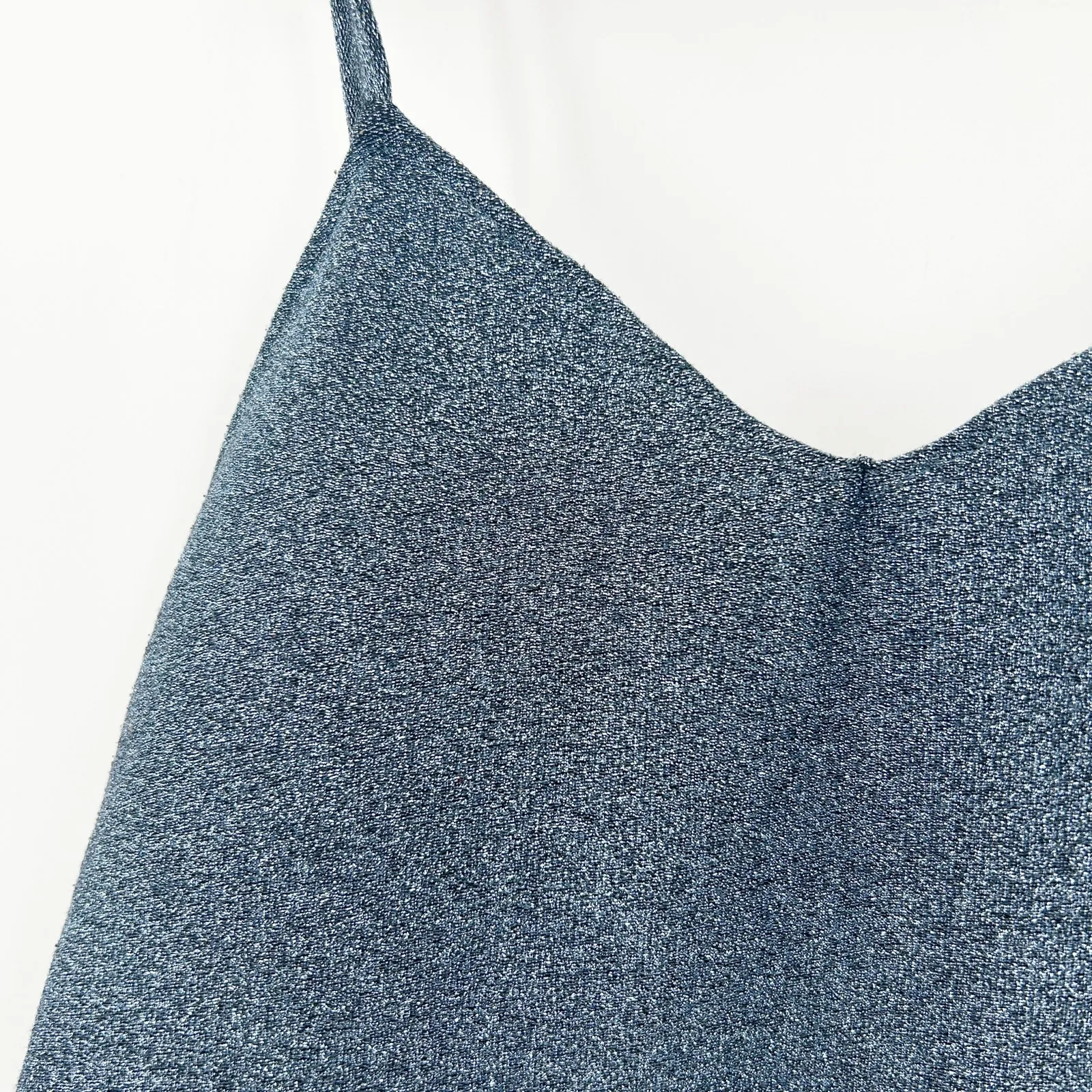 Zara Trafaluc Womens Going Out Party Metallic Glittery Cami Mini‎ Dress Size M - Image 3