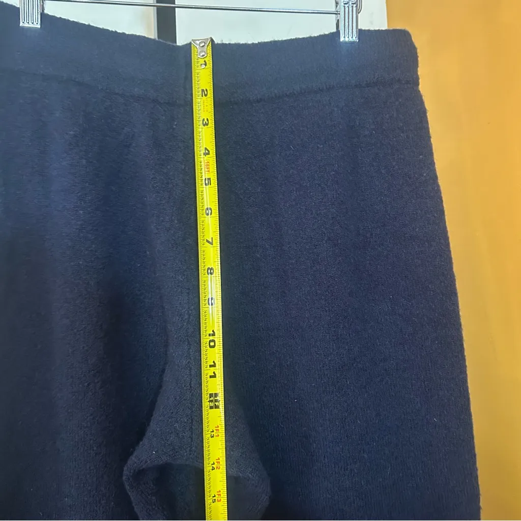 J. Crew Merino Wool Alpaca Sweater Pants Knit Cabincore Geometric Fair Isle Sz M - Image 9