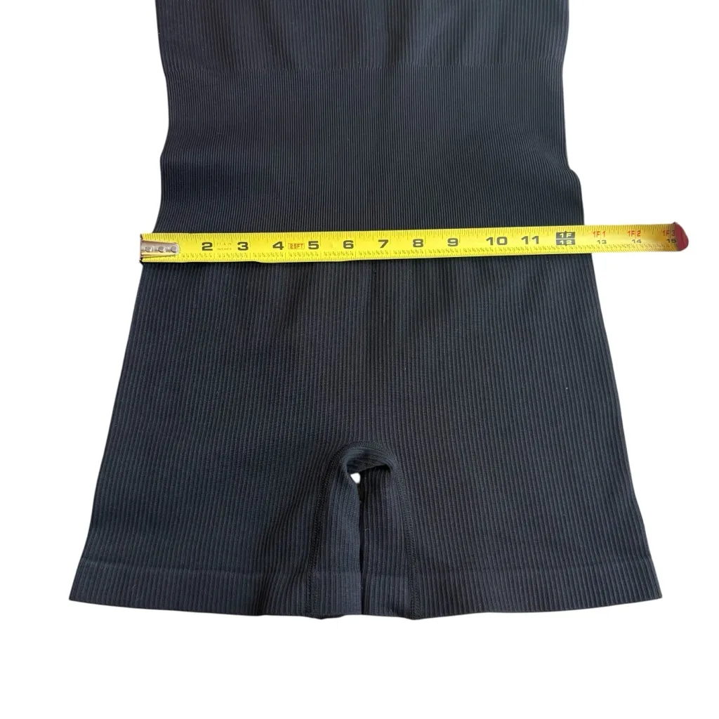 OQQ Size M Square Neck Athletic Romper‎ Black Ribbed Sporty Closet Staple Basic Size M - Image 7