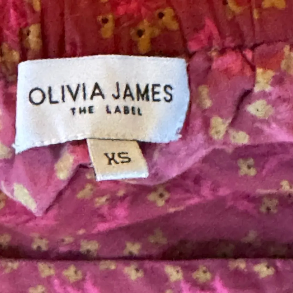 OLIVIA JAMES THE LABEL Midge Pants in pink Indian floral blockprint XS Pink - Image 3
