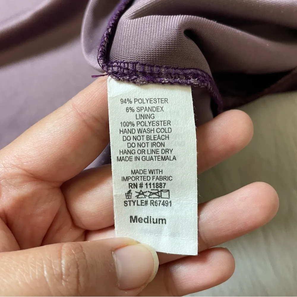 rokoko Velvet Wrap Midi Dress Purple (Medium) cocktail party holiday - Image 6