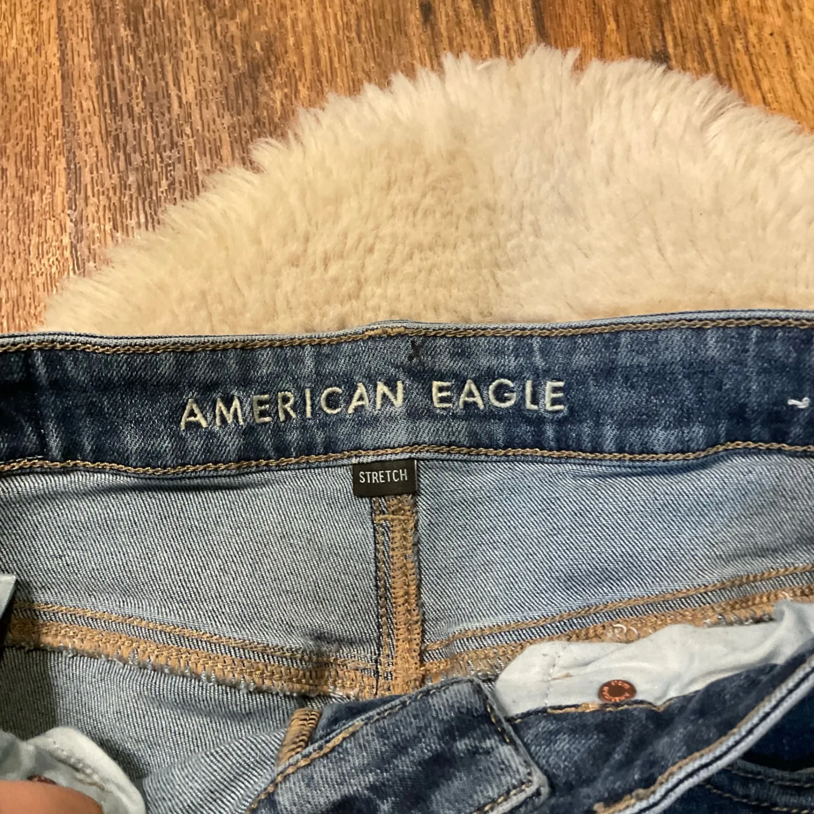 American Eagle Mom Denim Jeans Size 4 Medium Blue Womens - Image 2