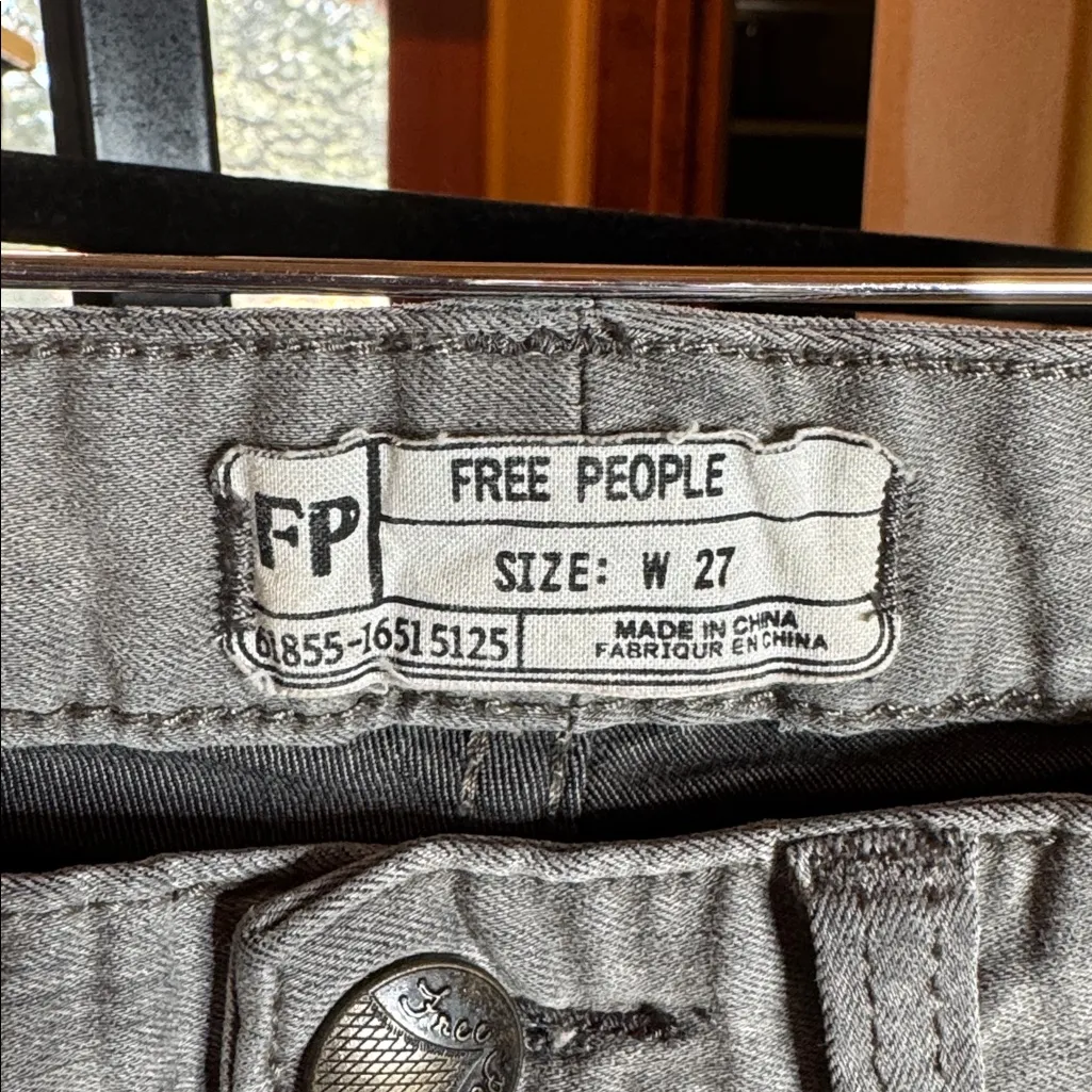 Free People Gray Skinny Jeans Size 27 | Low Rise Stretch Denim - Image 3