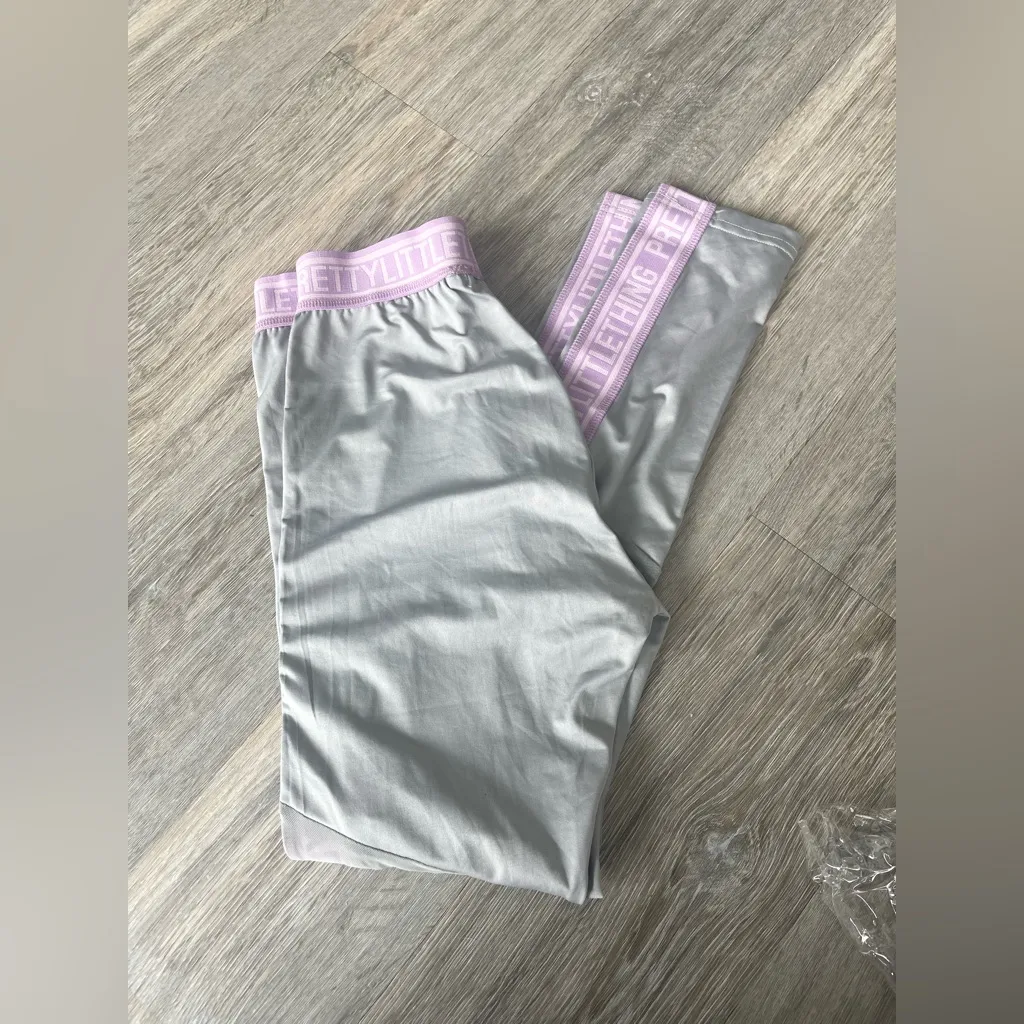 PLT GREY LAVENDER MESH YOGA LEGGINGS US6 - Image 6