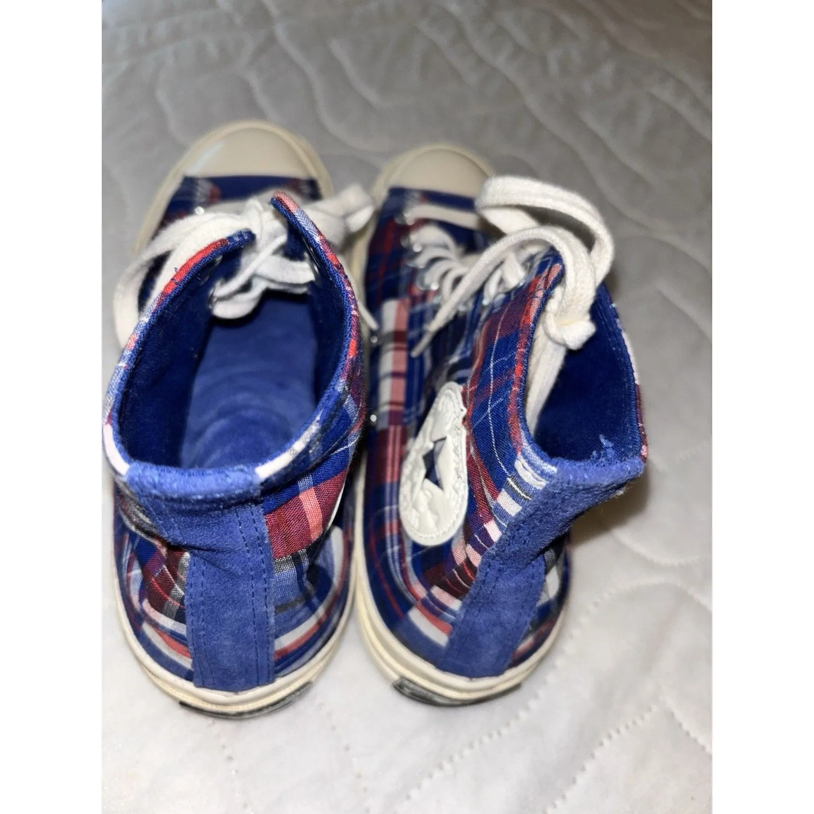 Converse Chuck Taylor 70 Hi Top Sneaker Rush Blue Plaid US Womens 8.5 / Mens 6.5 - Image 5