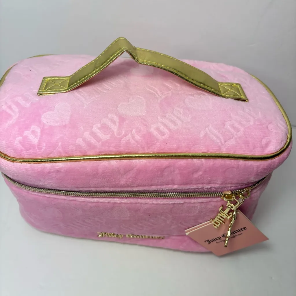 Juicy Couture Travel‎ Makeup Cosmetics Bag Toiletries Train Case Organizer - Image 4