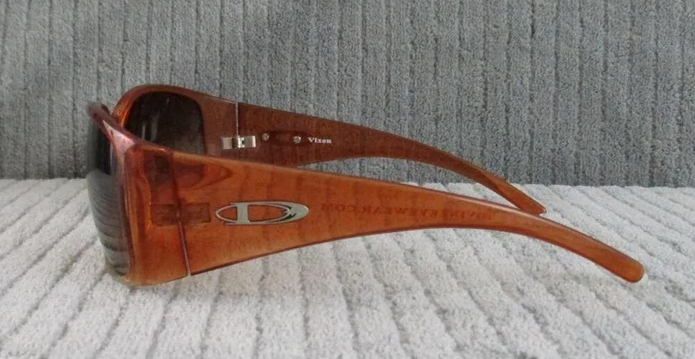 New Divine Eyewear Vixen Orange Fade/Amber Gradient Sunglasses NWT Women's - Image 3