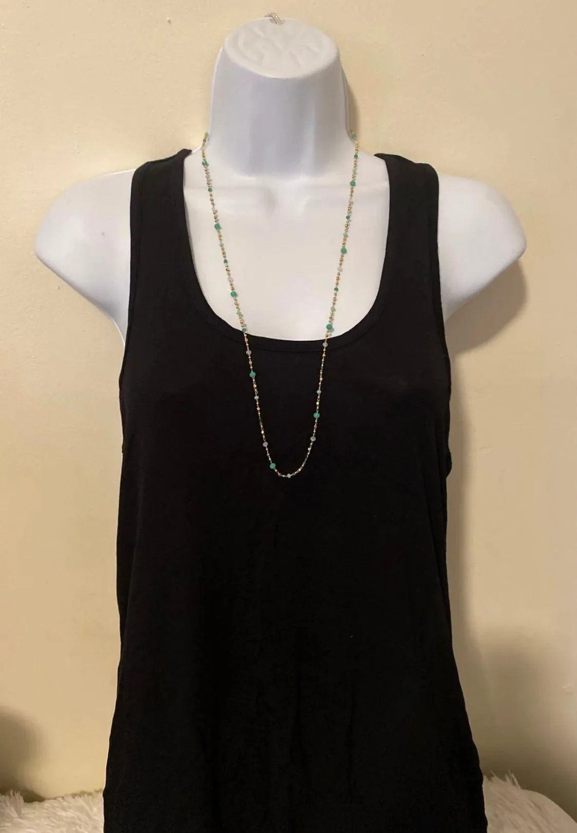 Adore Me Black Solid Tank Racerback  Size Medium - Image 2