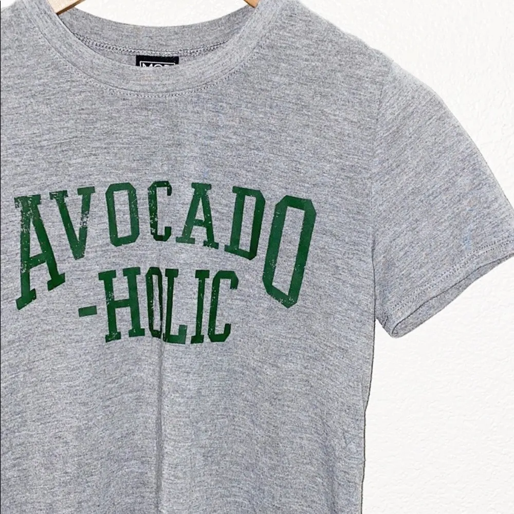 Modern Lux Avocado-Holic Gray Short Sleeve Graphic T Shirt - Image 3