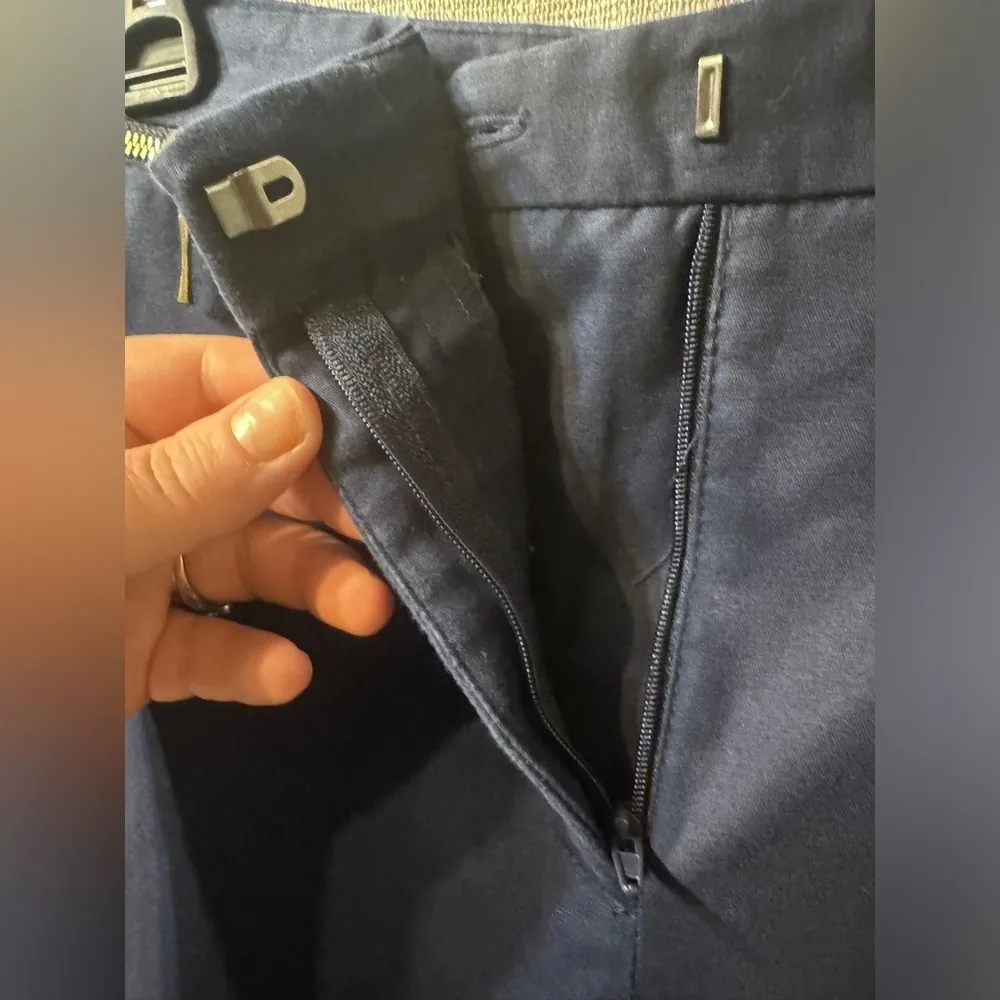 Zara Basics Navy Zip Dress Pants size 6 - Image 8