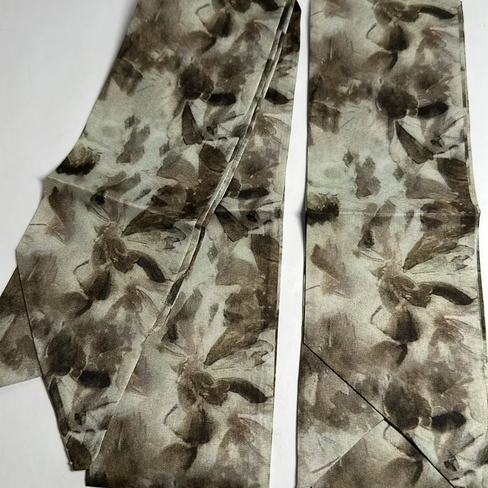 Two Floral Thin Purse Scarves / Hair Bands / Scarves - Image 3