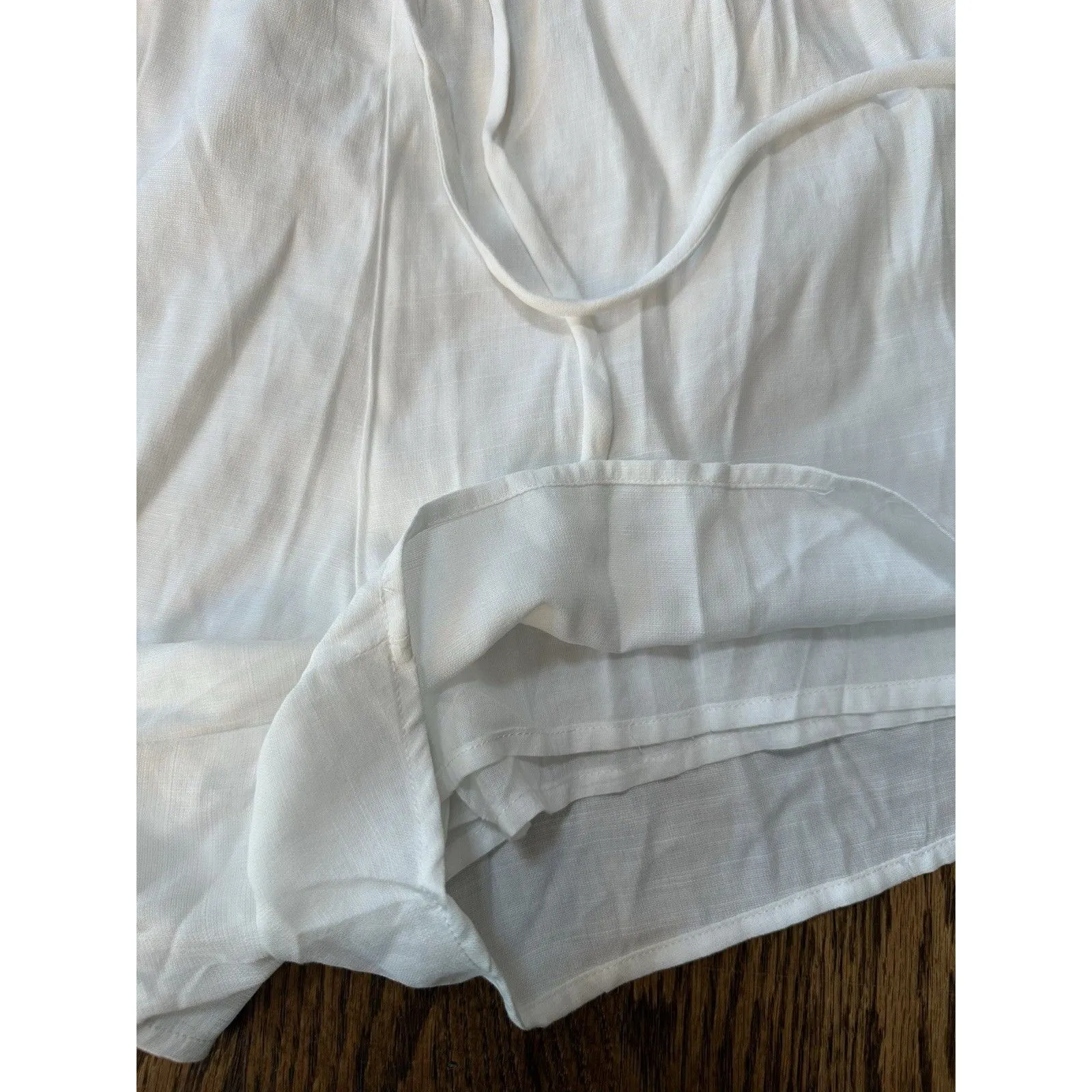 Princess Polly Women's White Lined Relaxed Shorts Sz 4 Beach Summer Coastal Soft - Image 6