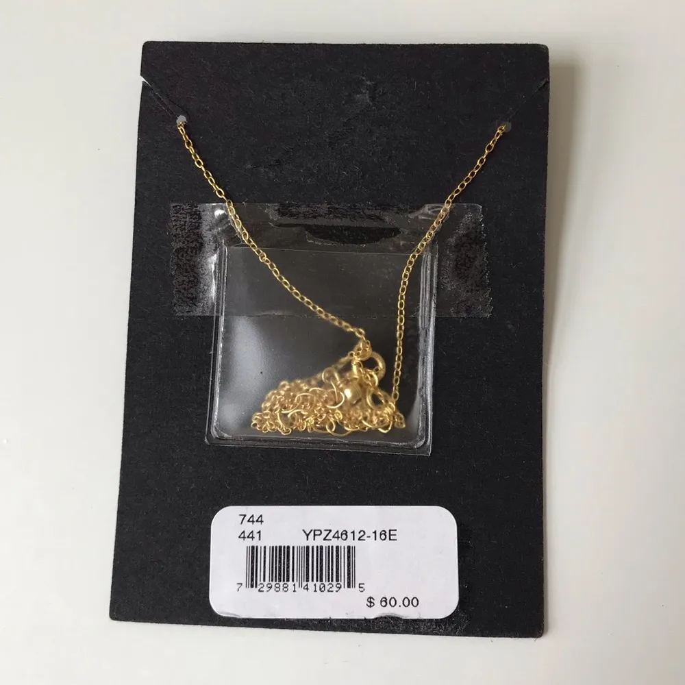 Gold Sterling Silver Cross & CZ Charm Pendant Necklace, NWT - Image 9