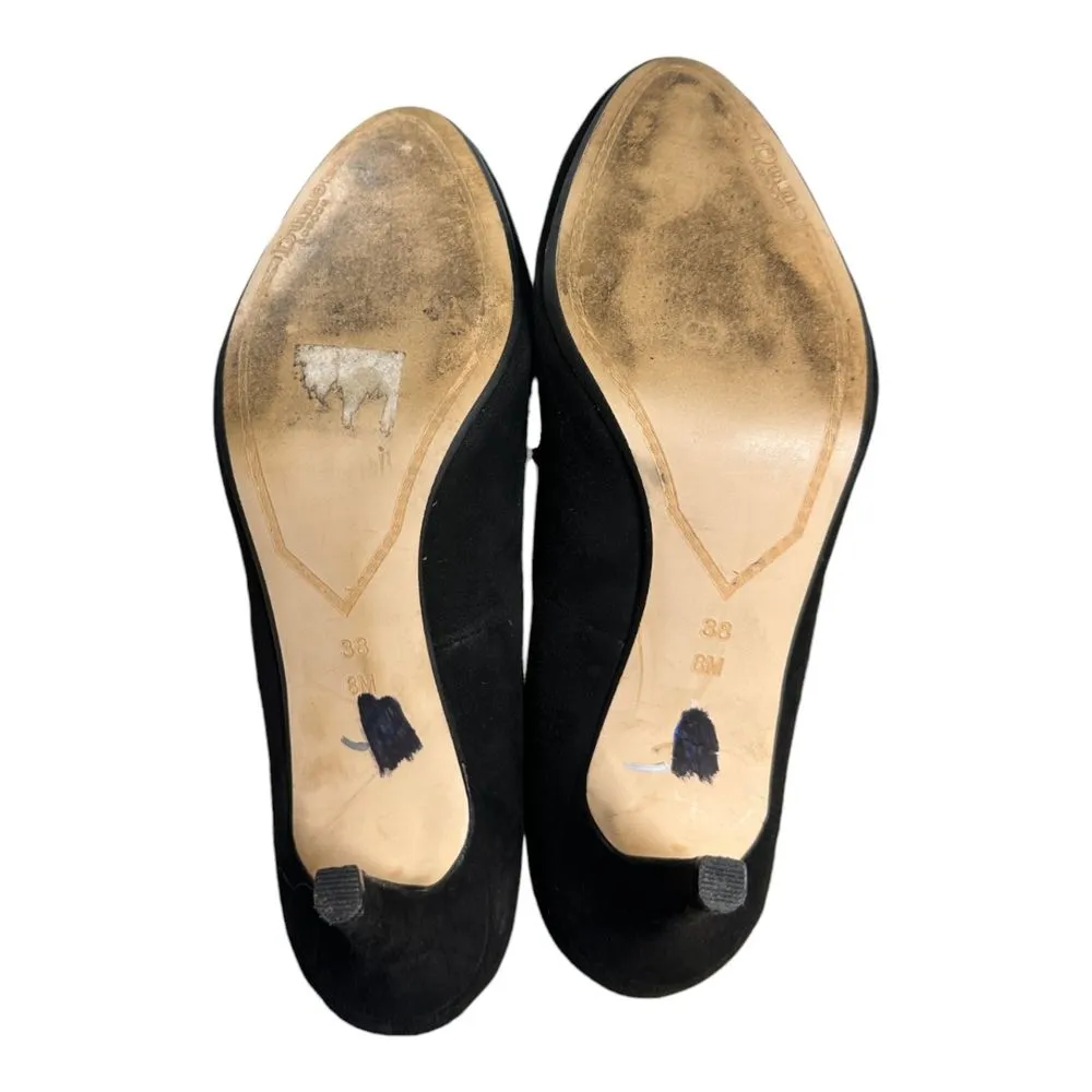 Dune London Black Suede Pumps Stiletto Heels Size 38 US 8 - Image 4