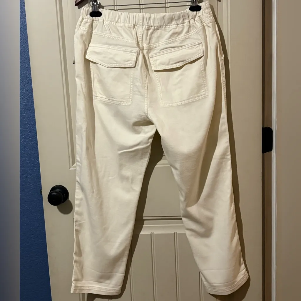 Liverpool Los Angeles Cream/White Los Angeles Rascal Tie Front Cuffed Pant NWT - Image 6