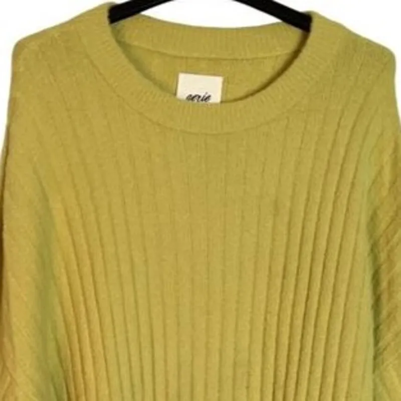 Aerie Womens Tunic Sweater Size M Yellow Oversized Long Sleeve Round Neck NWT - Image 3
