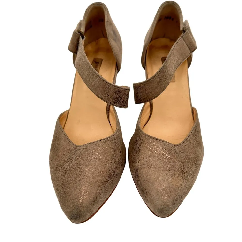 Paul Green Pewter Metallic Nicki Nicolette Asymmetrical Heels Size 4 / 6.5 - Image 5