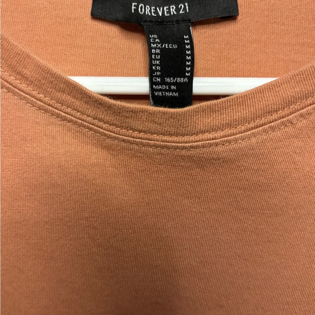 Forever 21 Apricot Cropped Babydoll Ruffle Top, Medium - Image 2