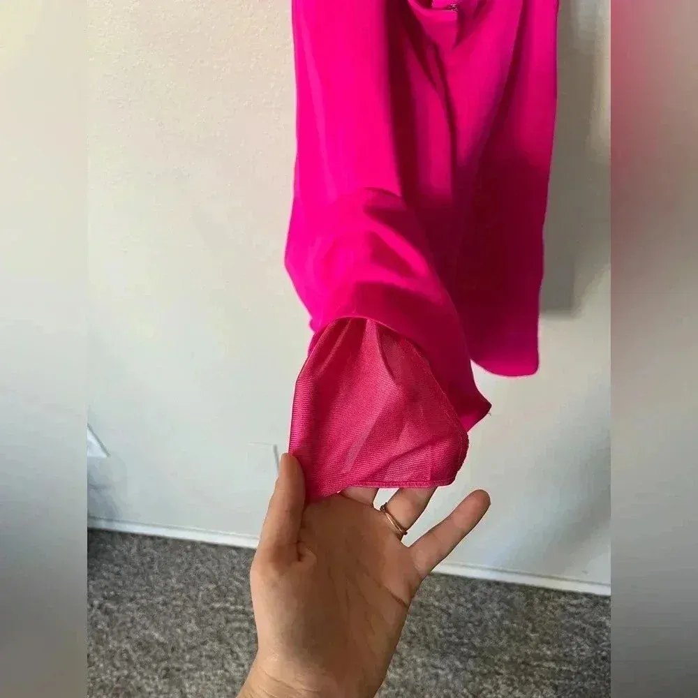 JayGodfrey Fuchsia Ruffle Fit & Flare Mini Dress Women’s Size 10 Pink - Image 9