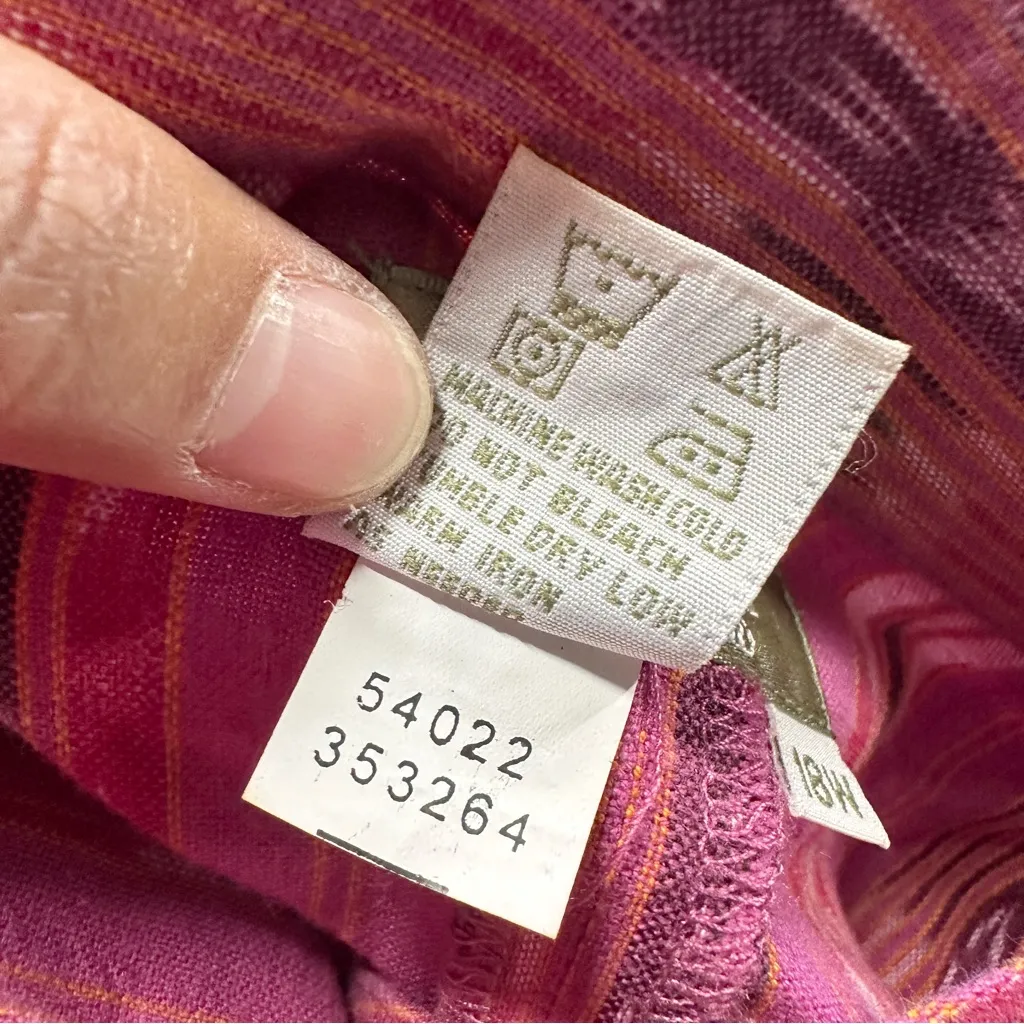 The Territory Ahead Women’s Cotton Tunic Top Tie Back Ikat Batik Print Pink 18W - Image 11