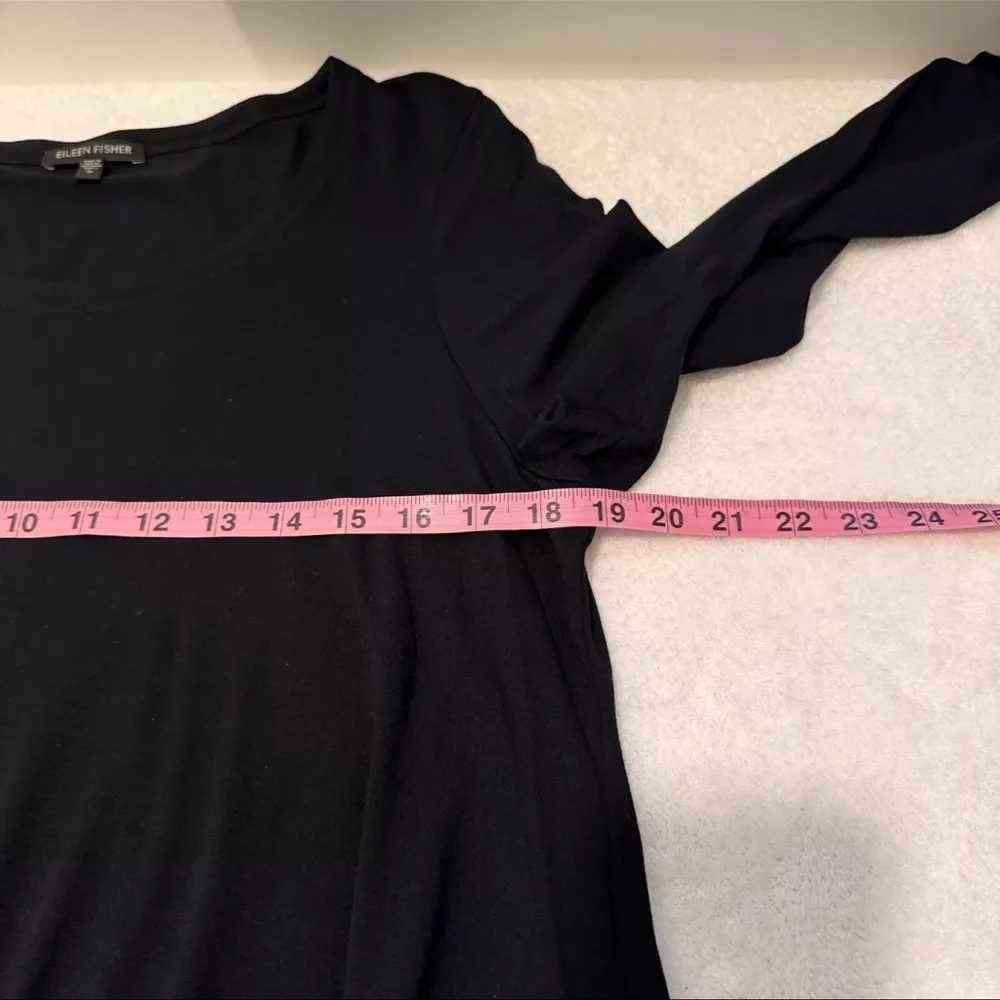 Eileen Fisher Stretch Jersey T-Shirt Dress size‎ M Long Sleeve Round Neck - Image 6