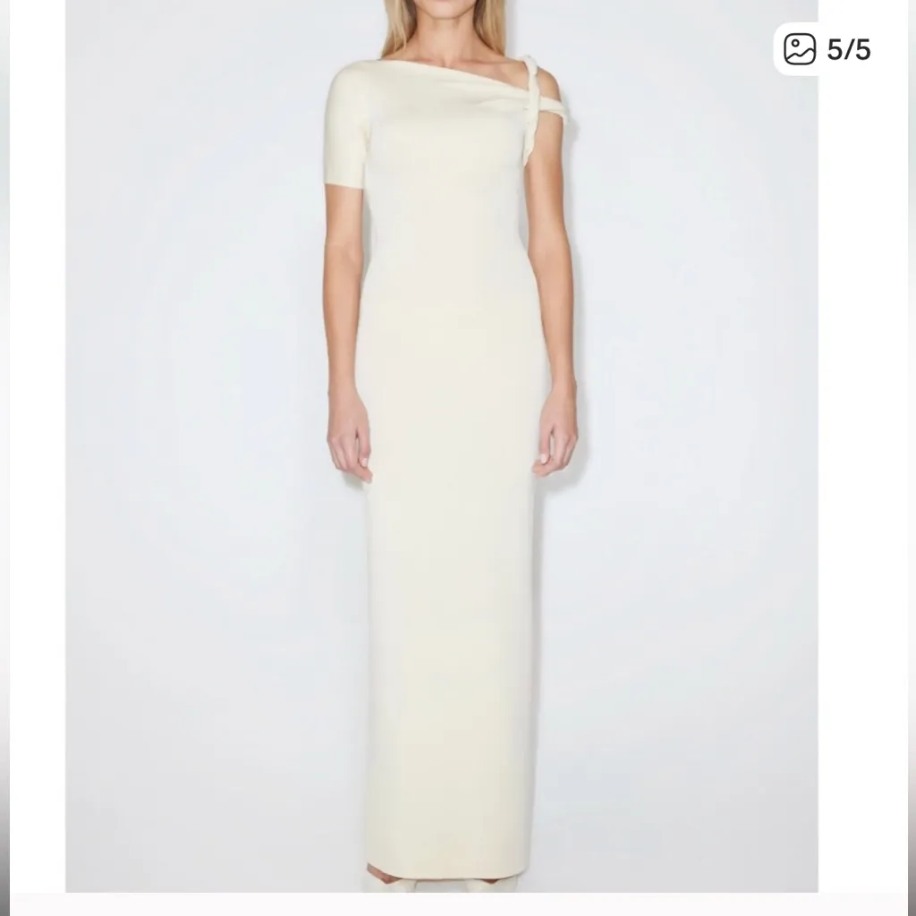 Khy Sueded Stretch One Shoulder Maxi Dress - Image 2