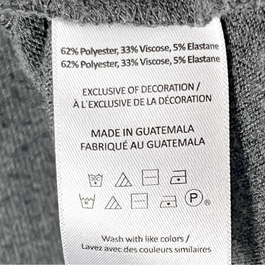 STELLA & DOT Heather Gray Boatneck Drop Shoulder 3/4 Sleeves Top, Size XXL - Image 4