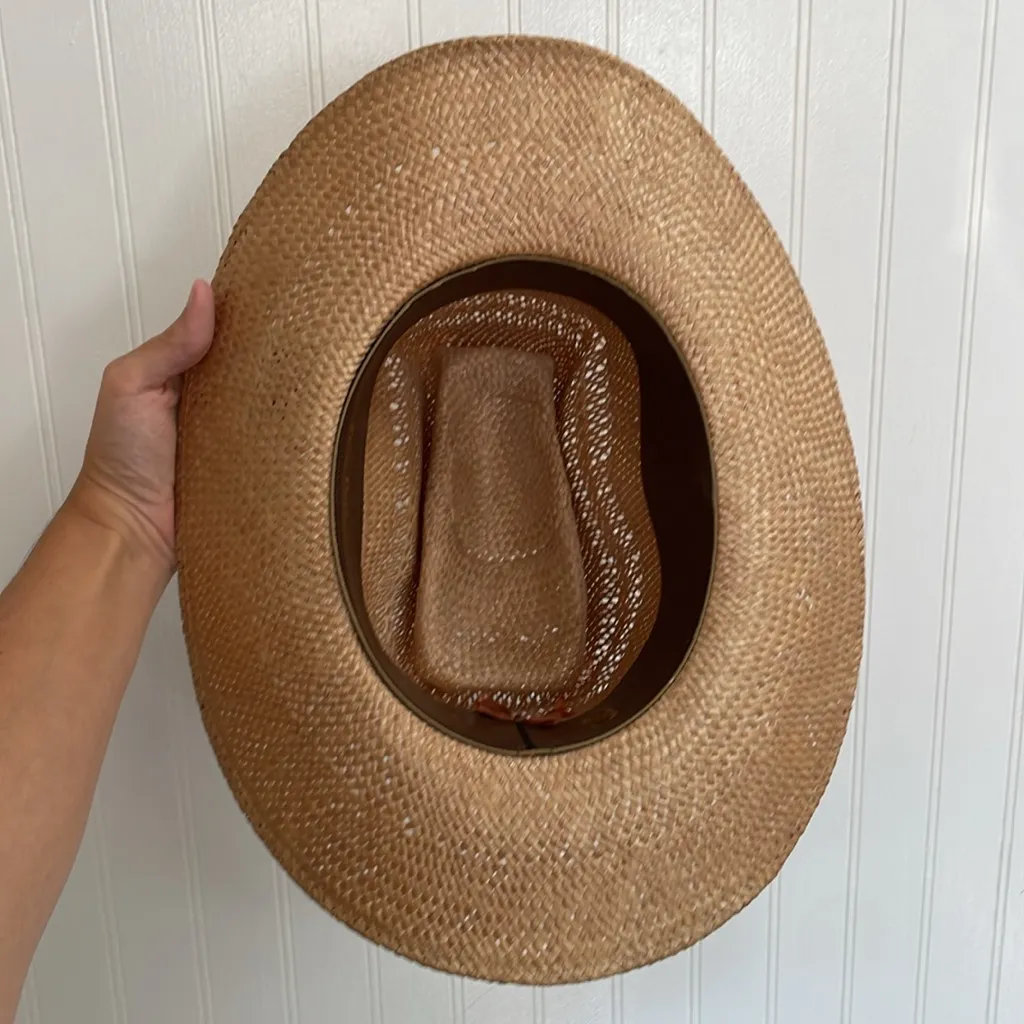 AMERICAN HAT CO. Houston Genuine Hemp Rope Hat Western Cowboy Size 7 1/8 Brown - Image 6