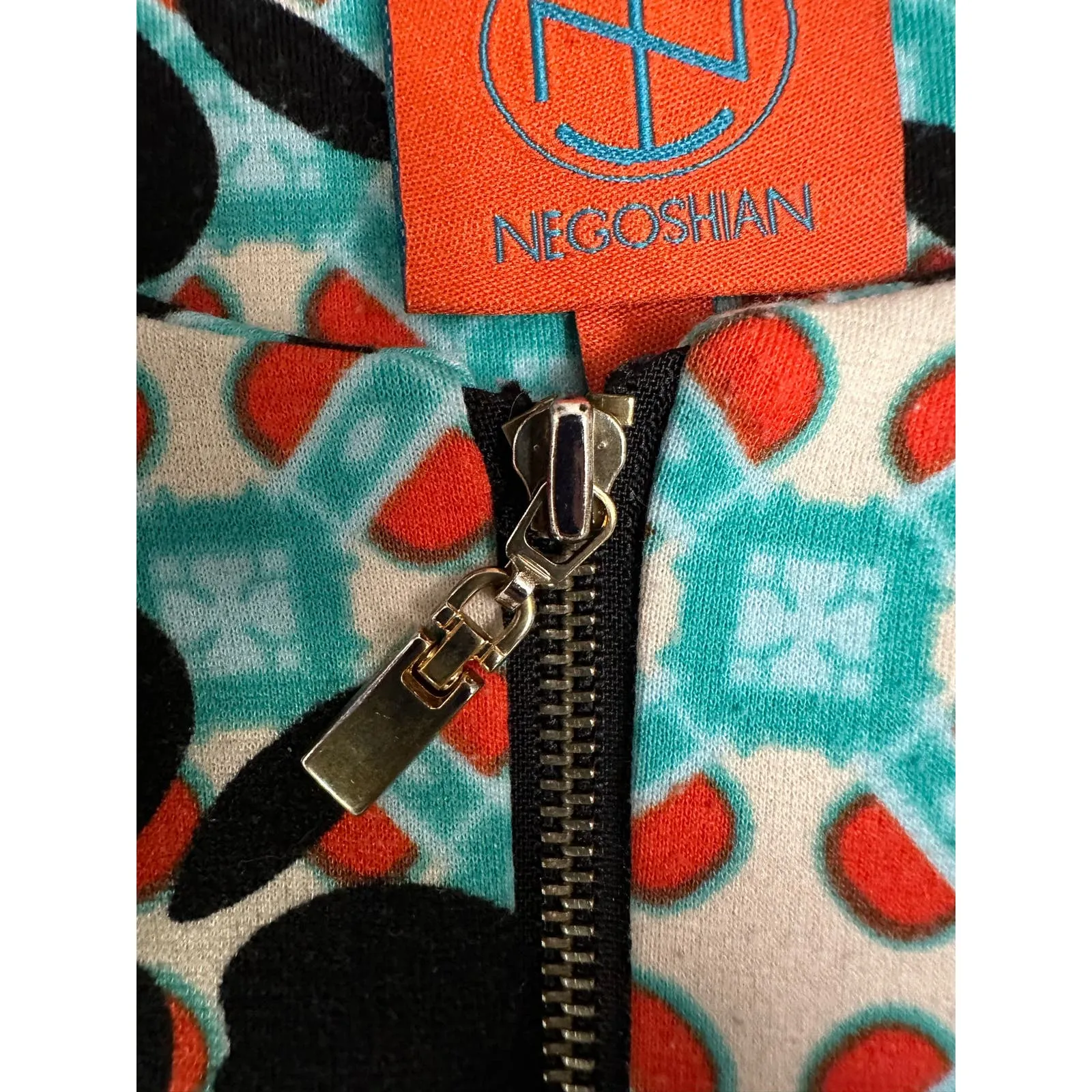 Tracy Negoshian Geometric and floral zip‎ up dress - Image 7