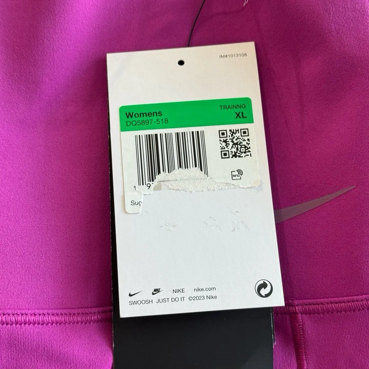 Nike Universa Medium Support High Waisted Leggings Hot Hot Fuchsia Size Xl - Image 12