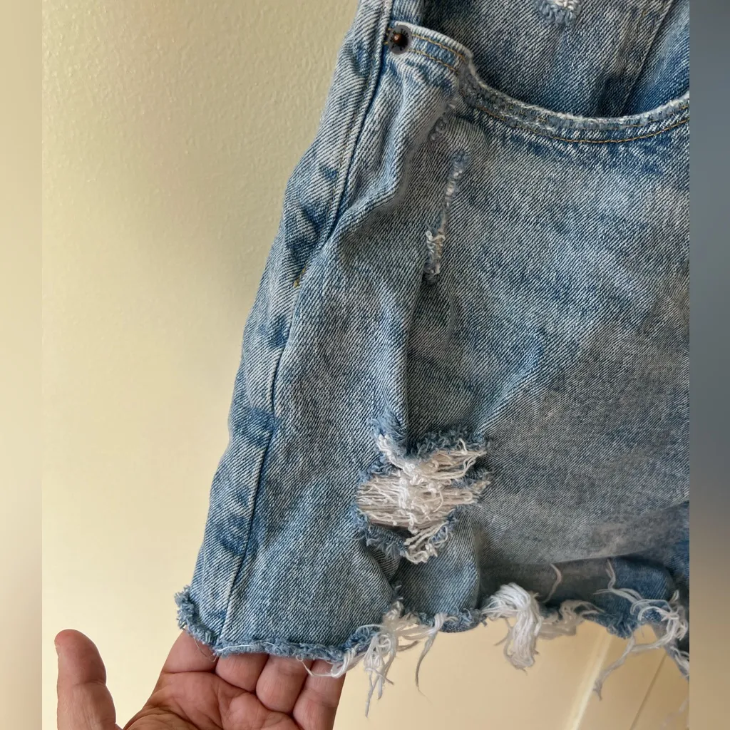 Abercrombie &‎ Fitch The Mom Short High Rise Curve Love Jean Shorts Size 20 - Image 7