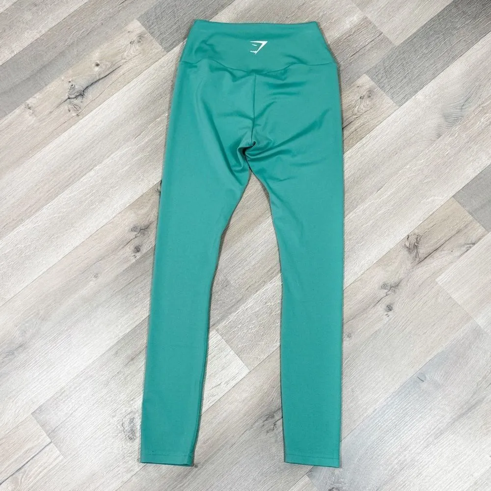 Gymshark Power Hold Leggings Teal‎ Aqua Green XS - Image 6