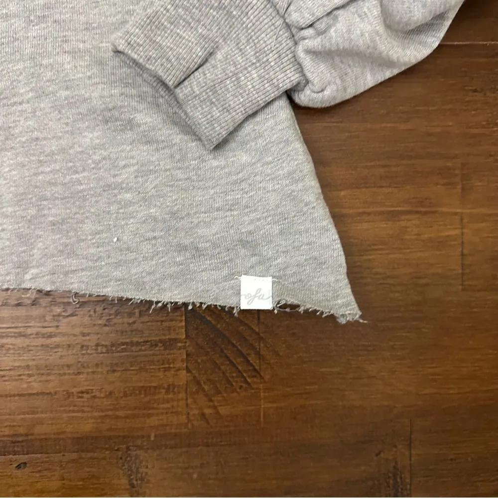 Urban Outfitters Out From Under raw edge NWOT Gray Sweatshirt SMALL - Image 3