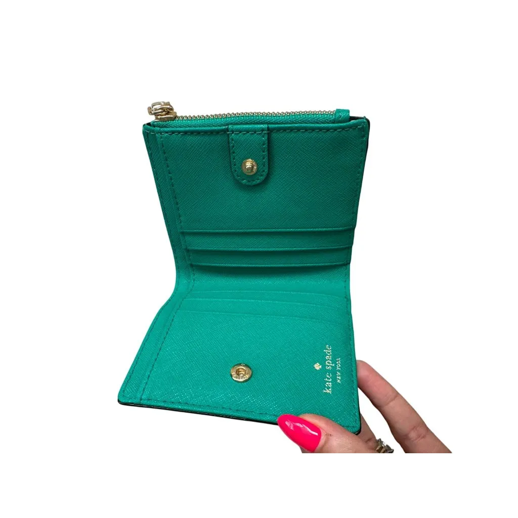 KATE SPADE Green Saffiano Leather ID Snap Wallet - Image 4