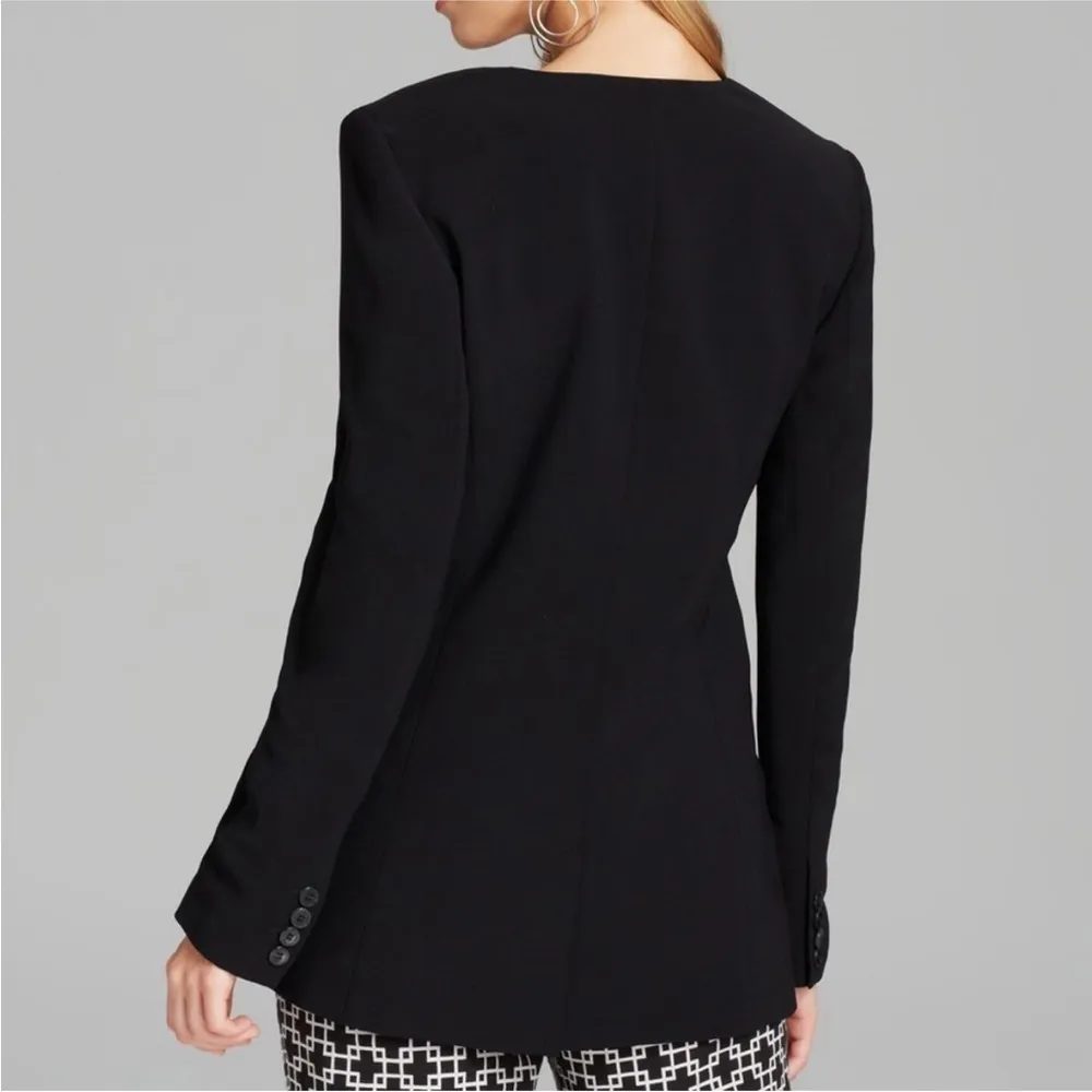 Adrianna Papell collarless boyfriend blazer black - Image 2