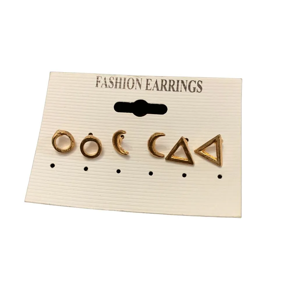 Teal Fringe Earring Plus Bonus Celestial Earrings - Image 5