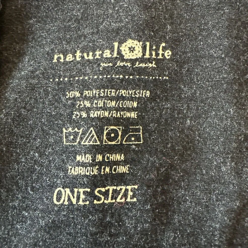 Natural Life Sleeveless Wide Leg Jumpsuit One Size Gray Heather Jersey Pockets - Image 8