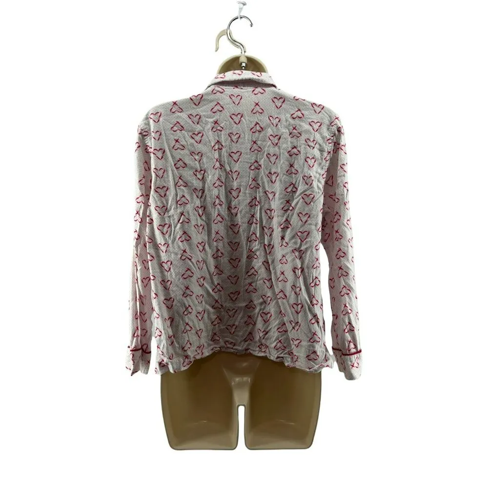 Victoria's Secret After Hours Candy Cane Hearts Pajama Top Womens Size Small - Image 6