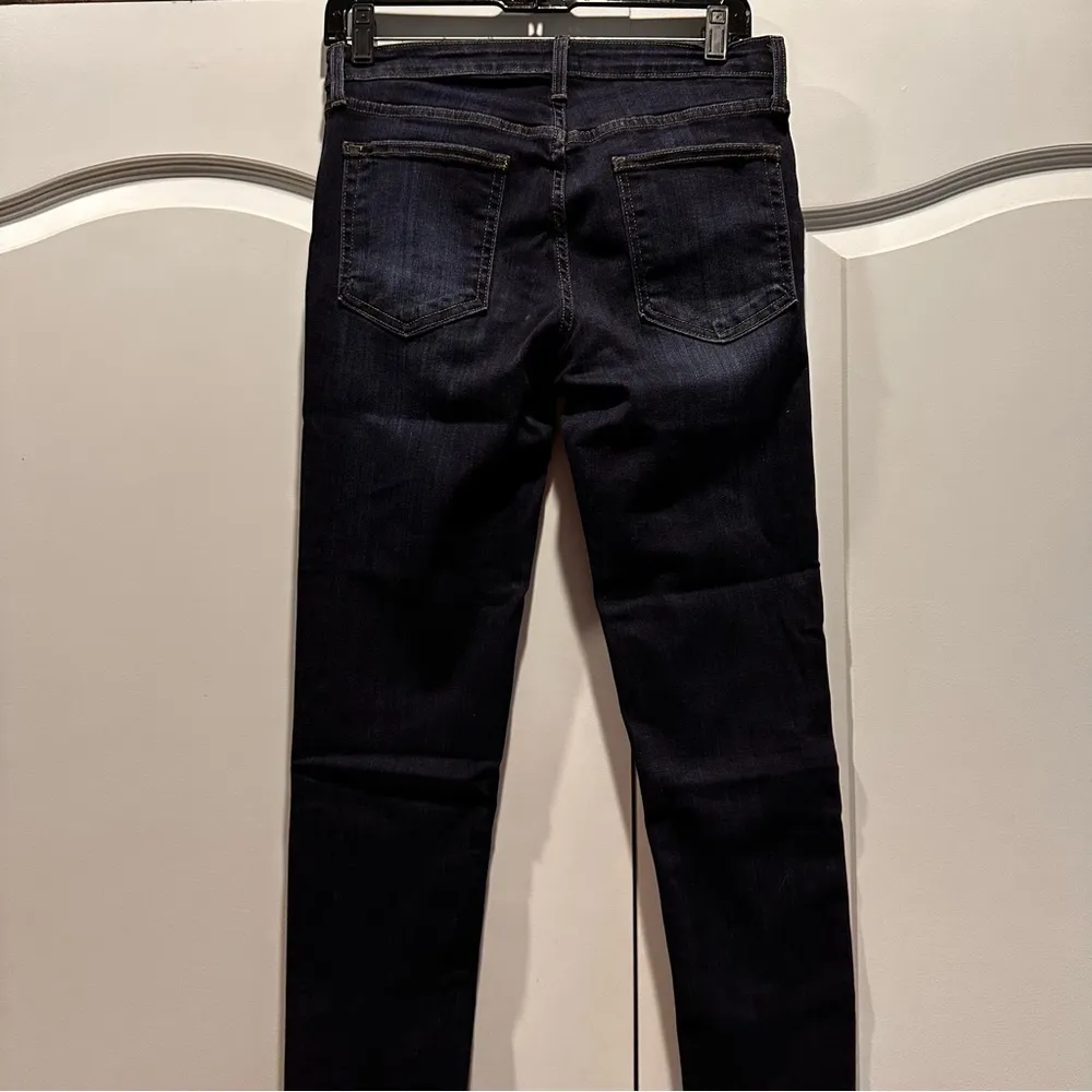 Just Black Denim Blue Straight-Leg Jeans W‎ Fringe Hem Size 29 NWOT Made In USA - Image 7