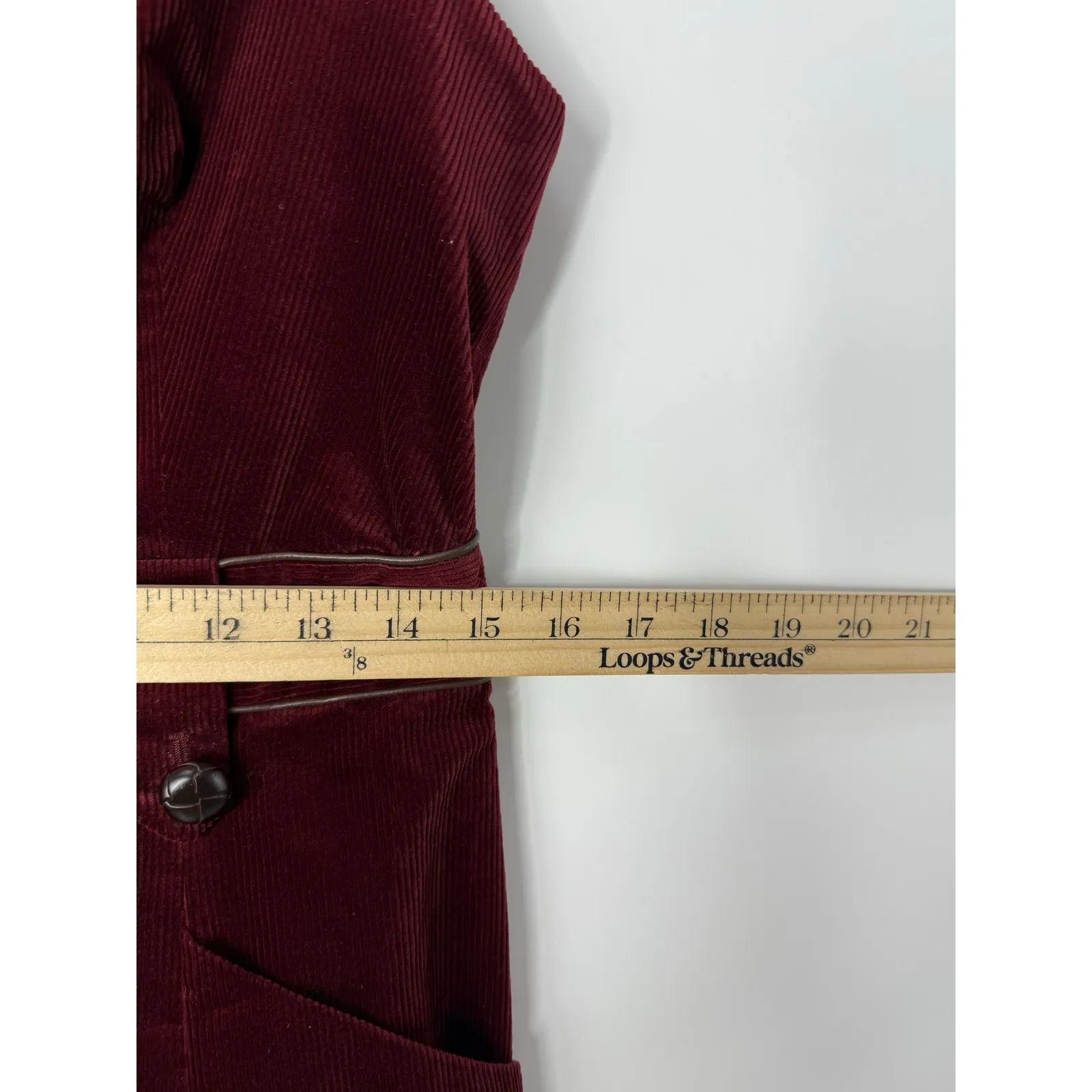 Veronica Beard Orial Corduroy Sleeveless Zip Mini Dress Burgundy Merlot 6 - Image 8